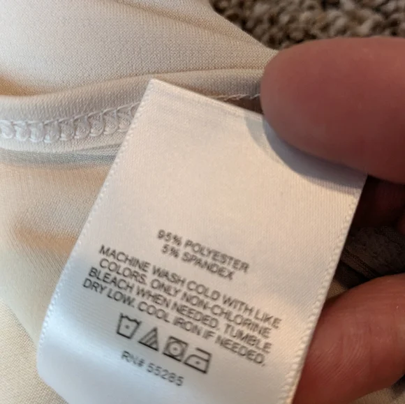 Express Cream Dressy Long Hem Double Lined Sleeveless Tank Top Women's Large NWT - Picture 14 of 16